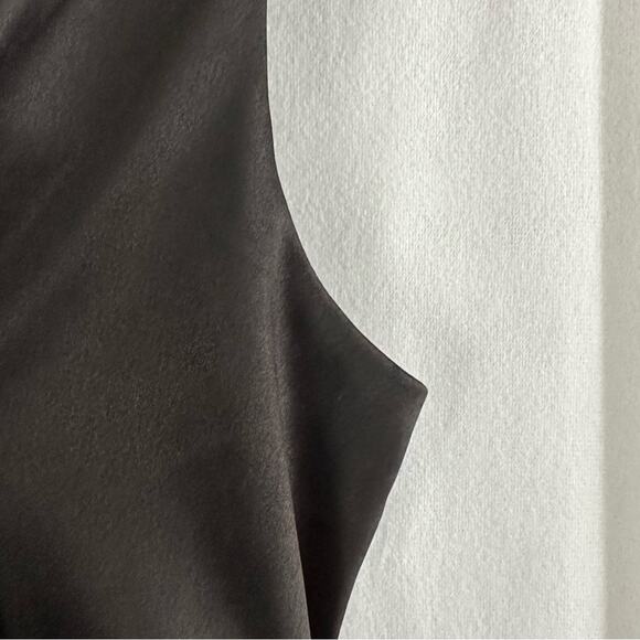 Vintage B. Smart Black Satin Ruched Mini Cocktail Dress Womens Size 7/8 - Picture 3 of 9